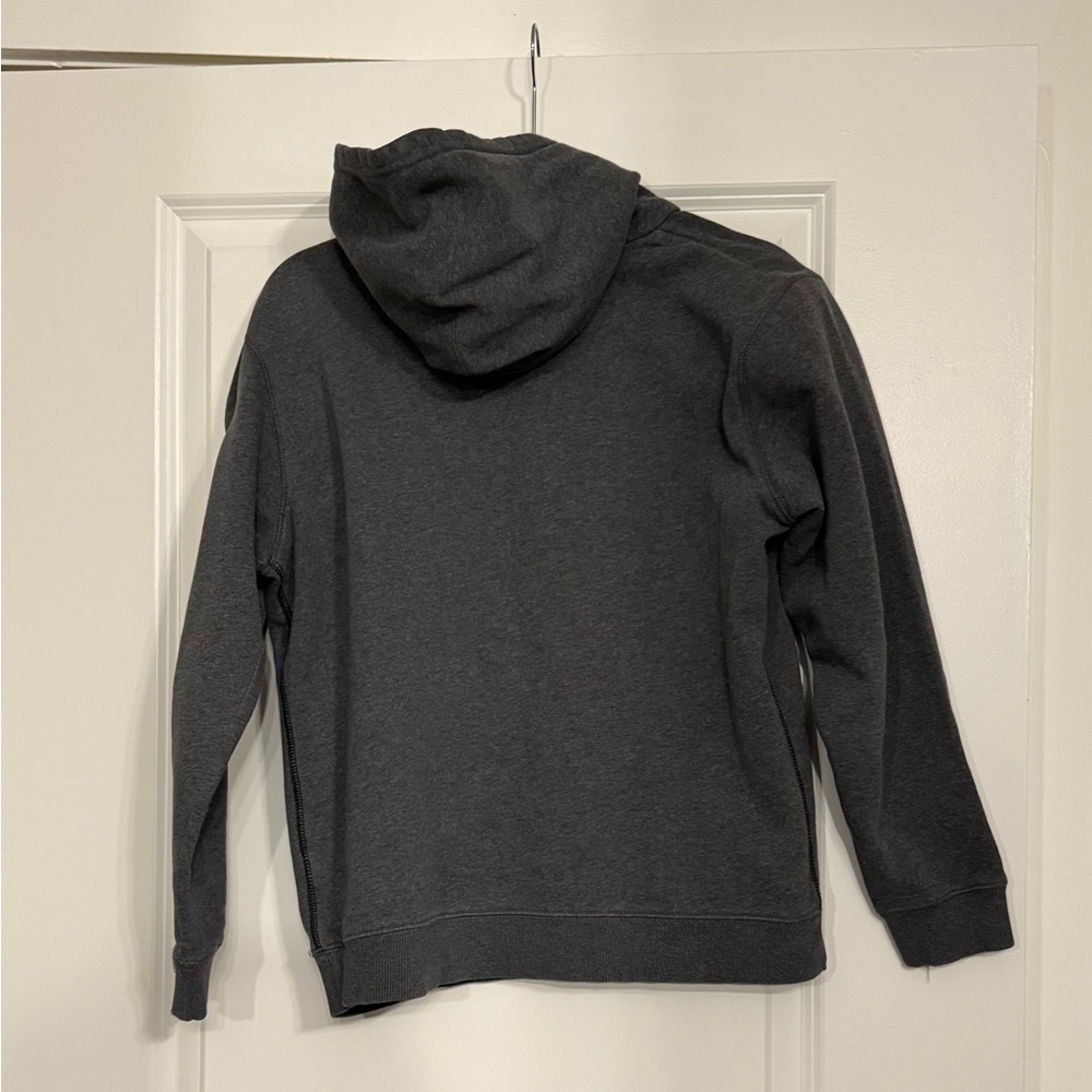 Nike Vintage Y2K Mini Swoosh Embroidered Pullover Hoodie Charcoal Grey Size XL - Picture 2 of 5